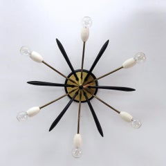 Mid-Century Modern German Six-Arm Sputnik Light, 1960