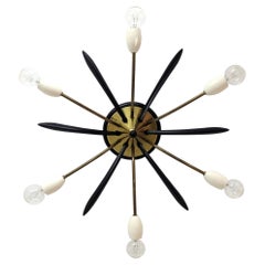 Mid-Century Modern German Six-Arm Sputnik Light, 1960