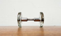 Mid-Century Modern German Space Age Glass and Metal Door Handle, 1960s