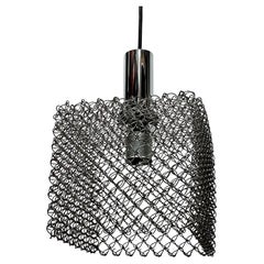 Lampe suspendue cubique en treillis Aged Modern Space Age, 1960s