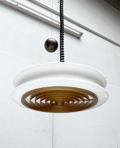 Mid-Century Modern German Space Age Orion Glass Counterweight Pendant Lamp Staff