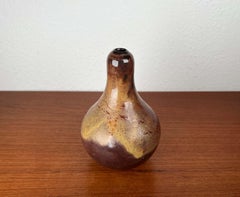 Vaso di zucca di Studio Pottery tedesco della metà del secolo scorso Cornelsen Kindermann anni '60