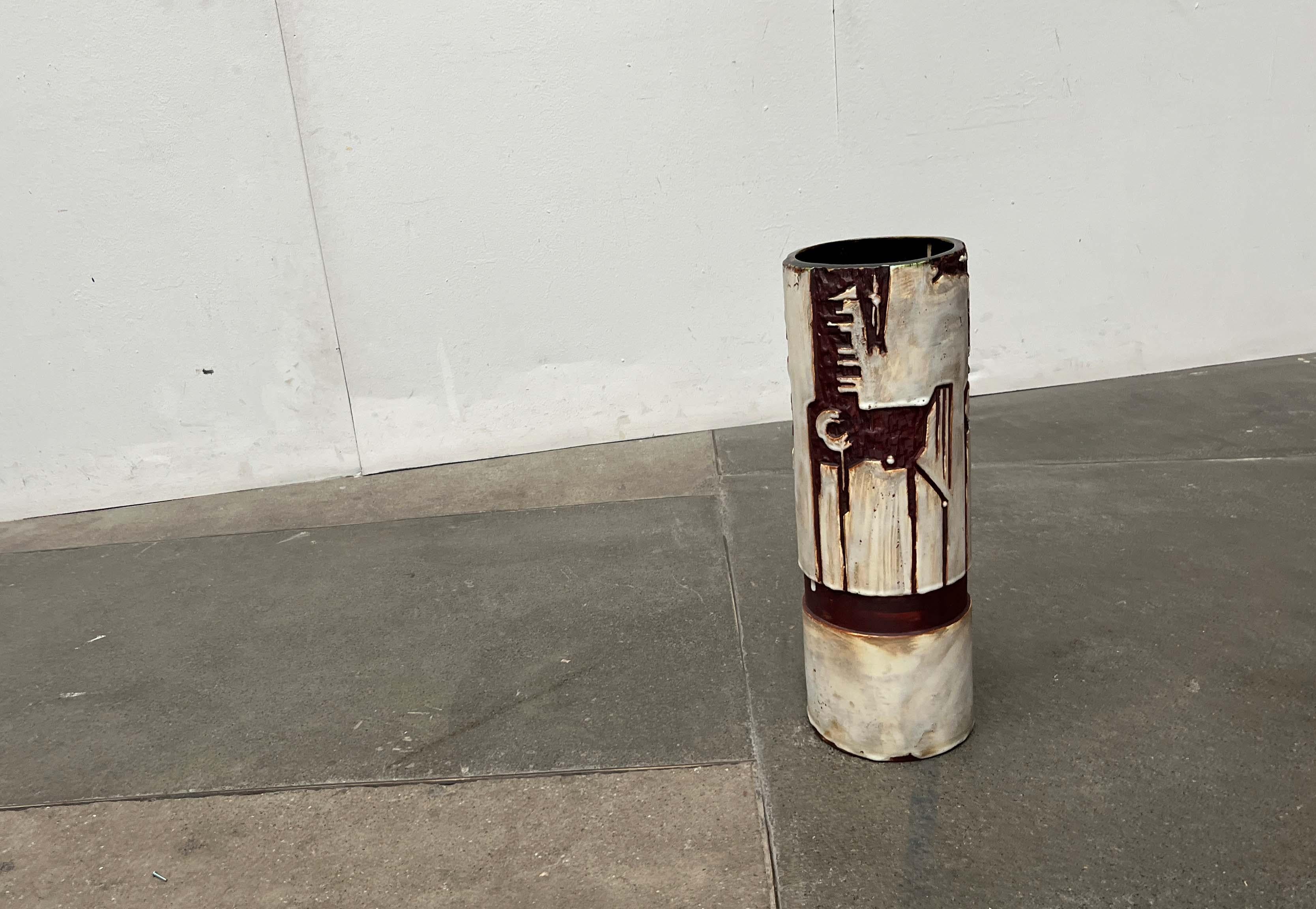 Mid-Century Modern German Studio Pottery Floor Vase Schäffenacker Keramik, 1960s For Sale 8