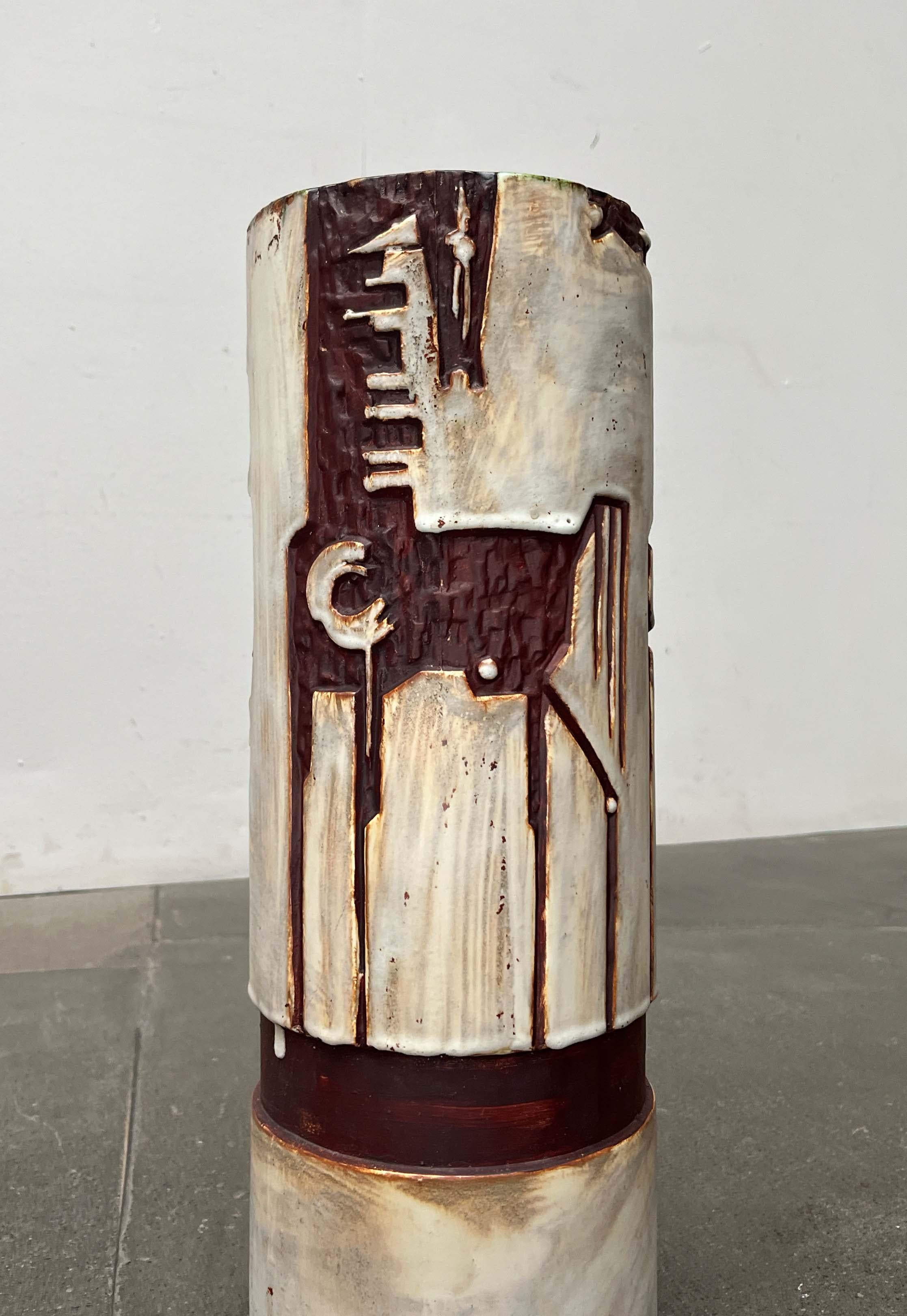 Mid-Century Modern German Studio Pottery Floor Vase Schäffenacker Keramik, 1960s For Sale 10