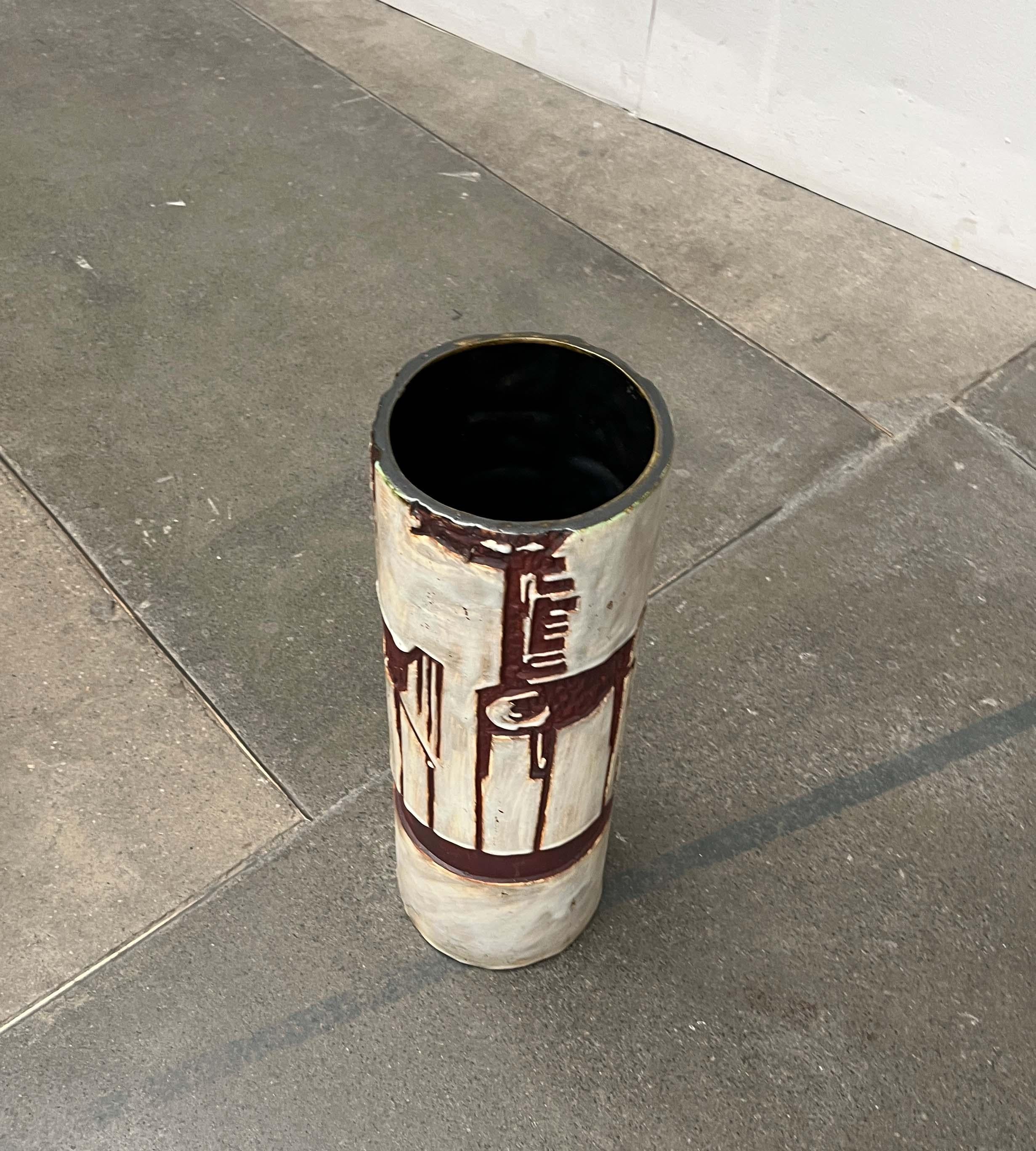 Mid-Century Modern German Studio Pottery Floor Vase Schäffenacker Keramik, 1960s For Sale 12