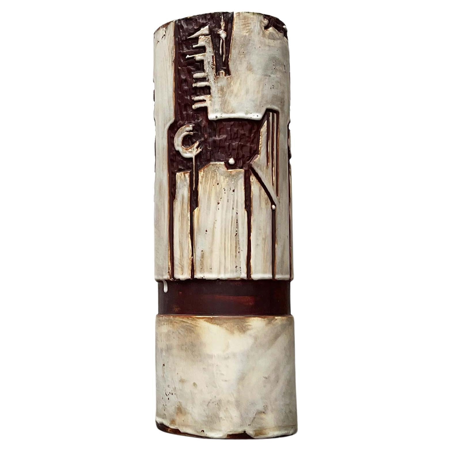 Mid-Century Modern German Studio Pottery Floor Vase Schäffenacker Keramik, 1960s For Sale