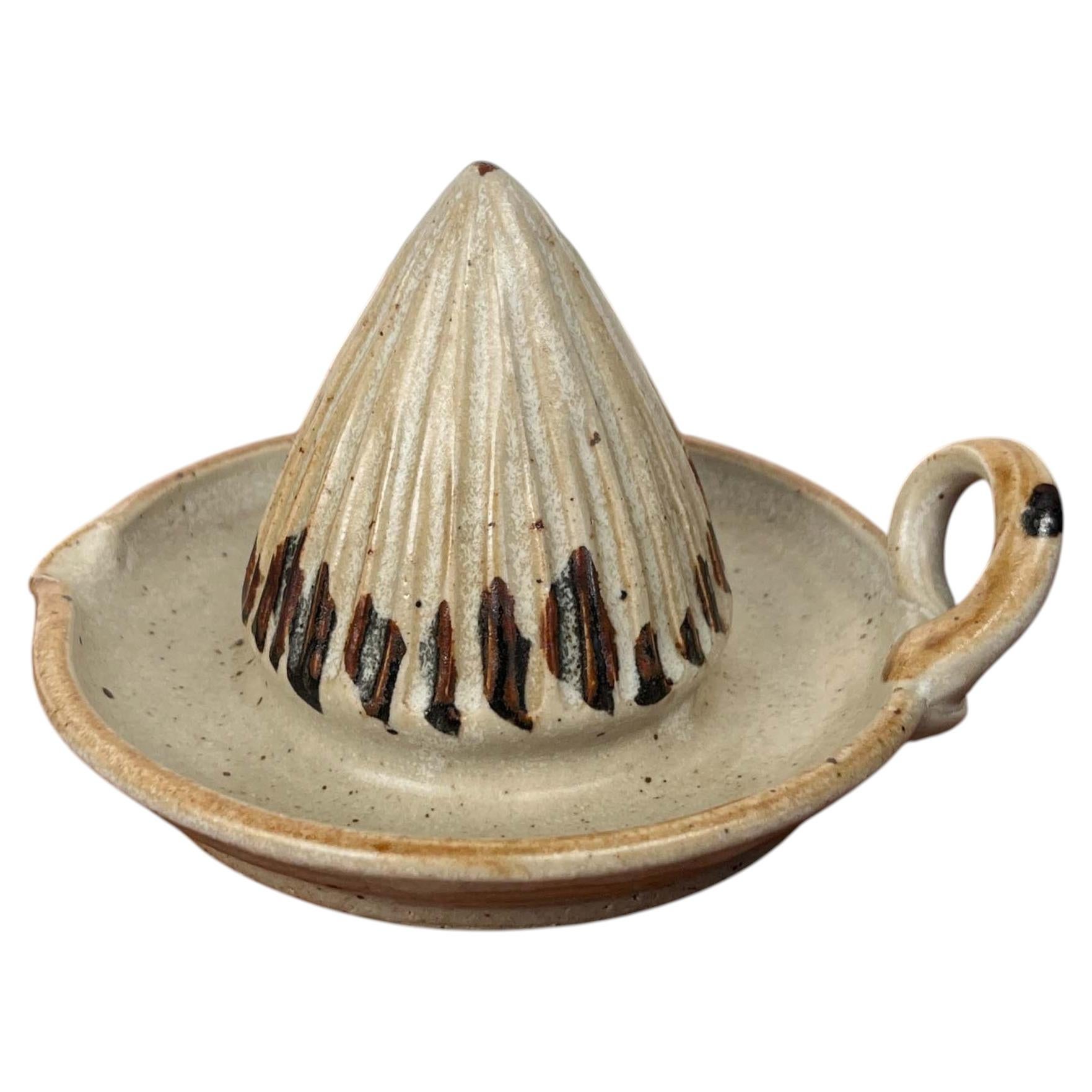 Mid-Century Modern German Studio Pottery Lemon Squeezer For Sale
