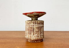 Vaso a forma di fungo in Studio Pottery tedesca in stile Mid-Century Modern, Hase Dietz Keramik, anni '60