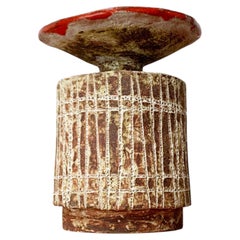Vaso a forma di fungo in Studio Pottery tedesca in stile Mid-Century Modern, Hase Dietz Keramik, anni '60
