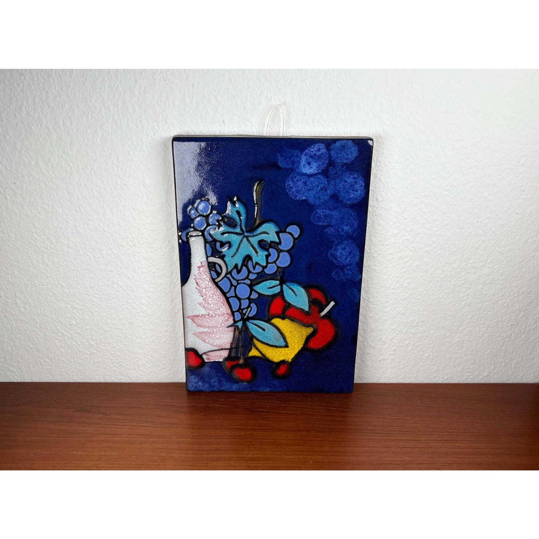 Allemand Assiette murale en poterie Studio A du milieu du siècle dernier de Ruscha, années 1960 en vente