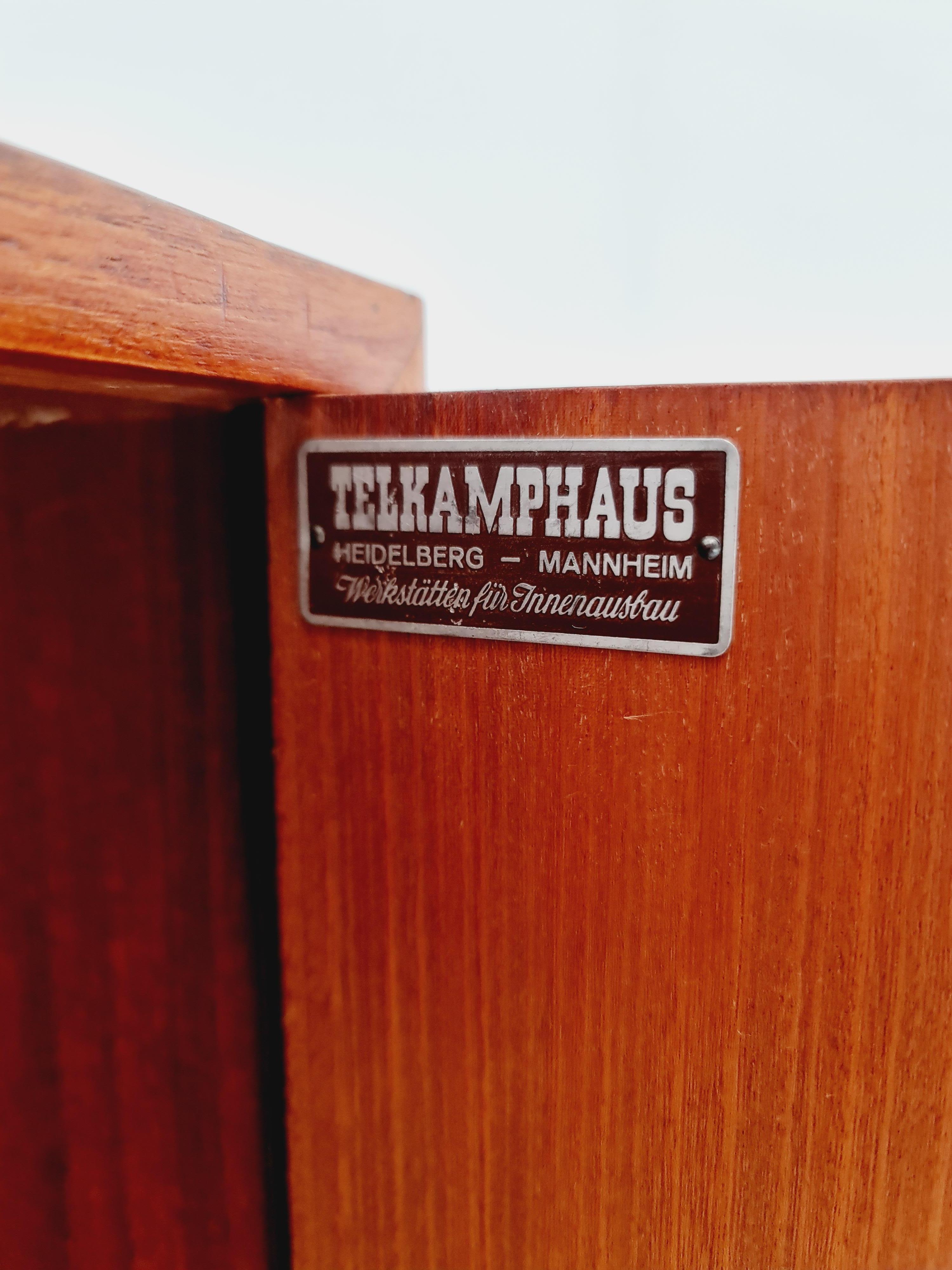 Tedesco Credenza tedesca in teak del Mid Century Modern by Telkamphaus Möbel 1960s in vendita
