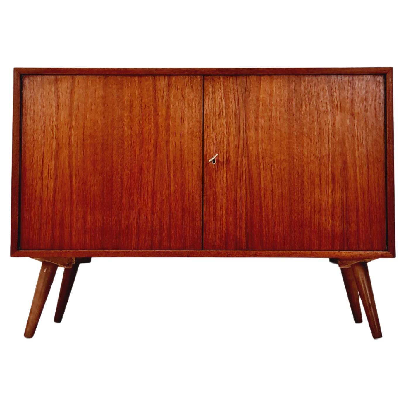 Buffet en teck allemand moderne du milieu du siècle Telkamphaus Möbel 1960s