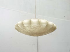 Mid-Century Modern German UFO Cocoon Pendant Lamp Friedel Wauer Goldkant 1960s