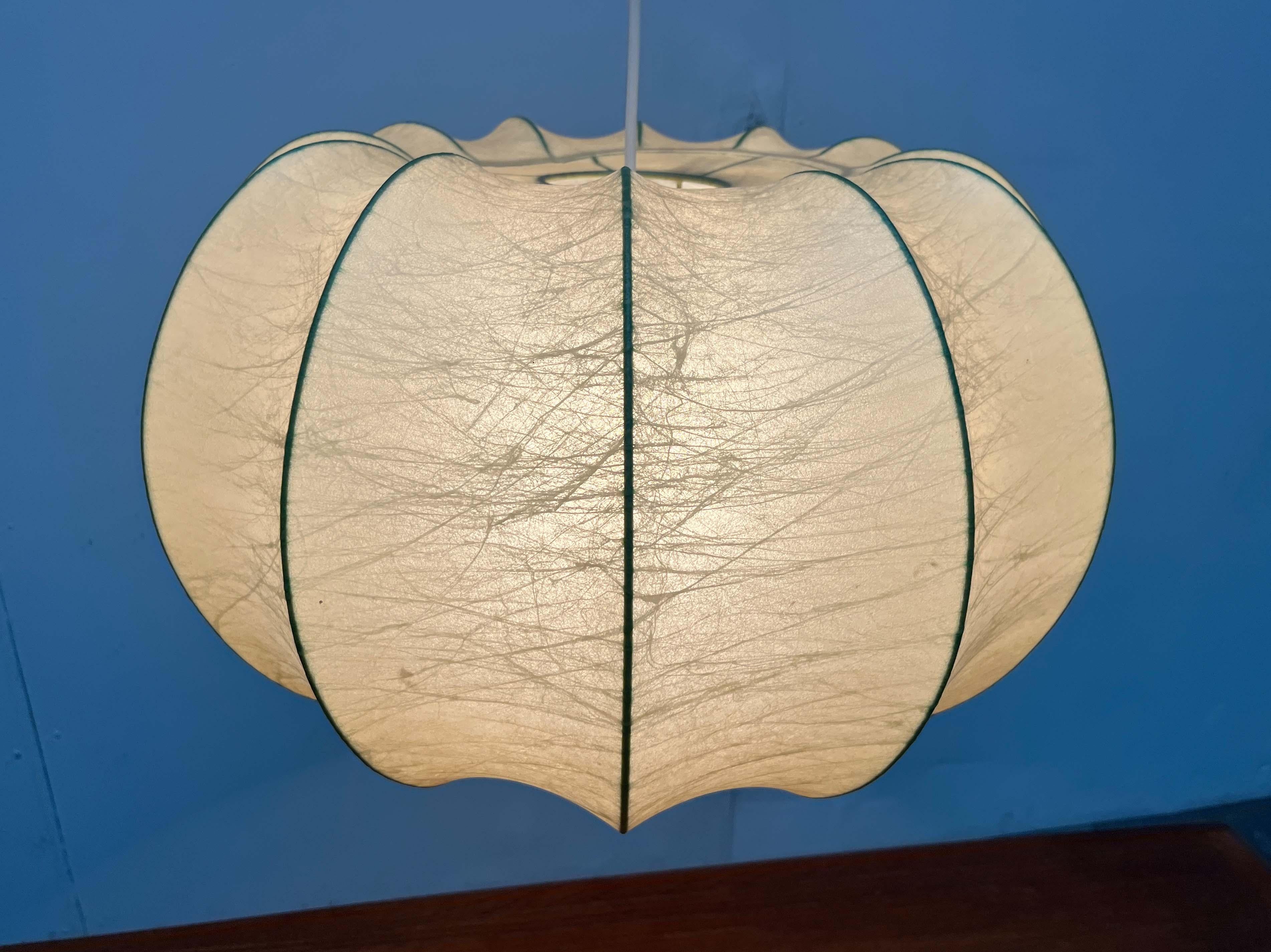 Mid-Century Modern German Velate Cocoon Pendant Lamp Friedel Wauer Goldkant For Sale 10