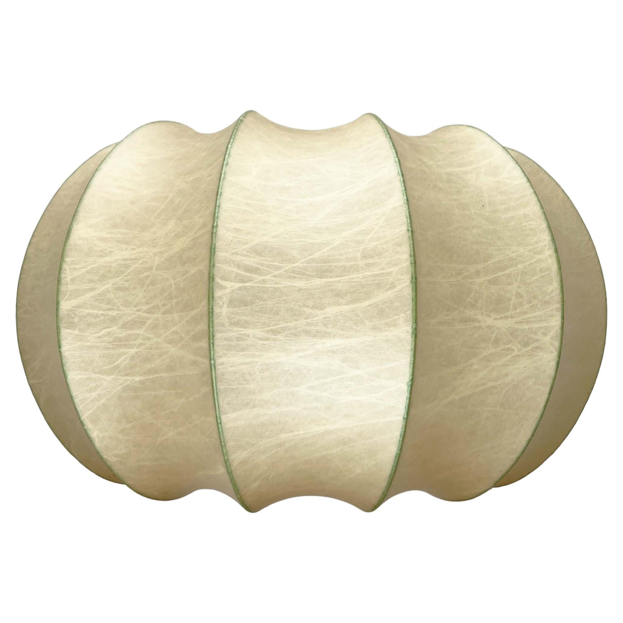 Mid-Century Modern German Velate Cocoon Pendant Lamp Friedel Wauer Goldkant For Sale