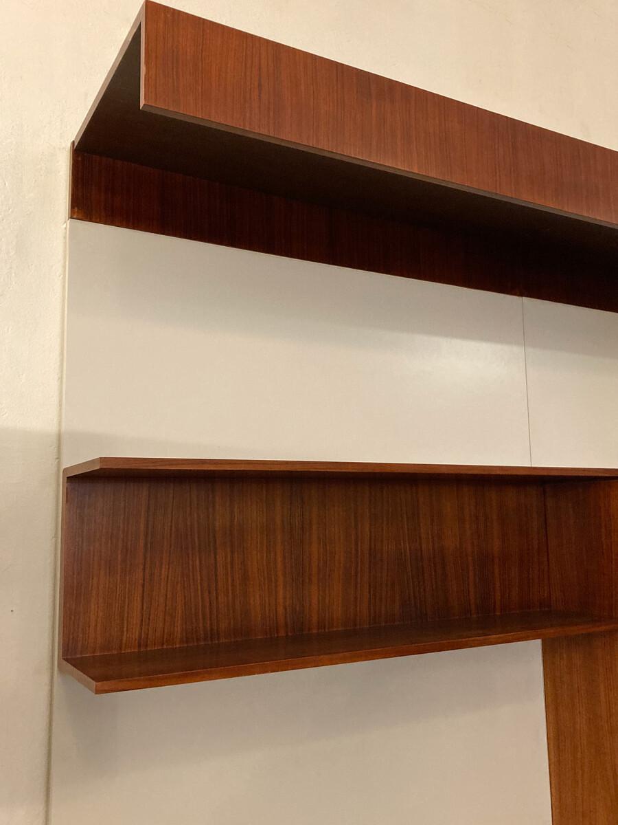Mid-Century Modern German Wall Unit, Wood, 1970s For Sale 1
