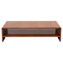 Deutscher Wasserfall-Couchtisch aus Teakholz, Mid-Century Modern