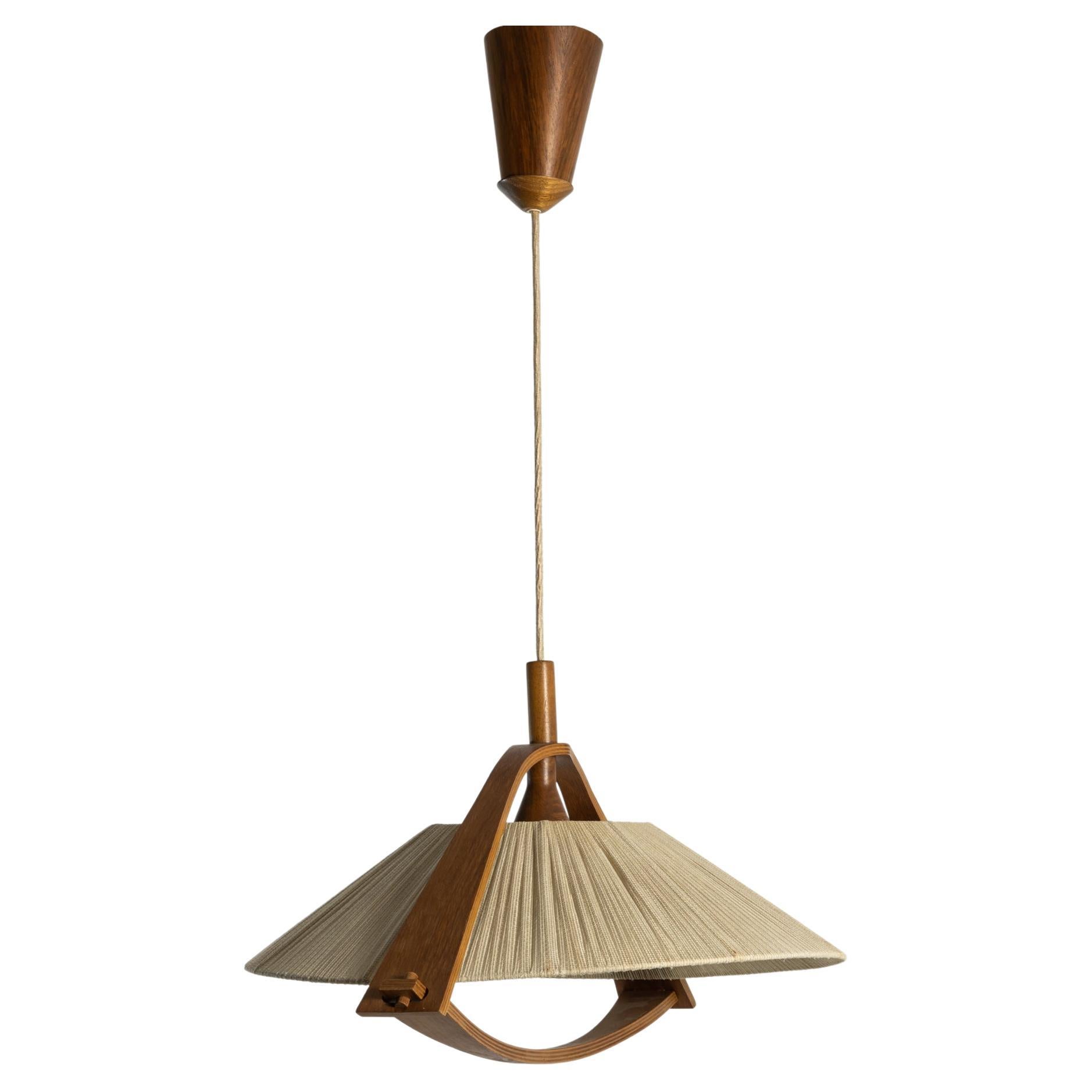 Mid-Century Modern Smoke Panel Tiered Swag Pendant Lamp at 1stDibs