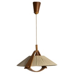 Mid-Century Modern German Wooden Pendant Lamp