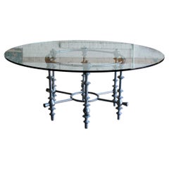Mid Century Modern Giacometti Style Brutalist Dining Table