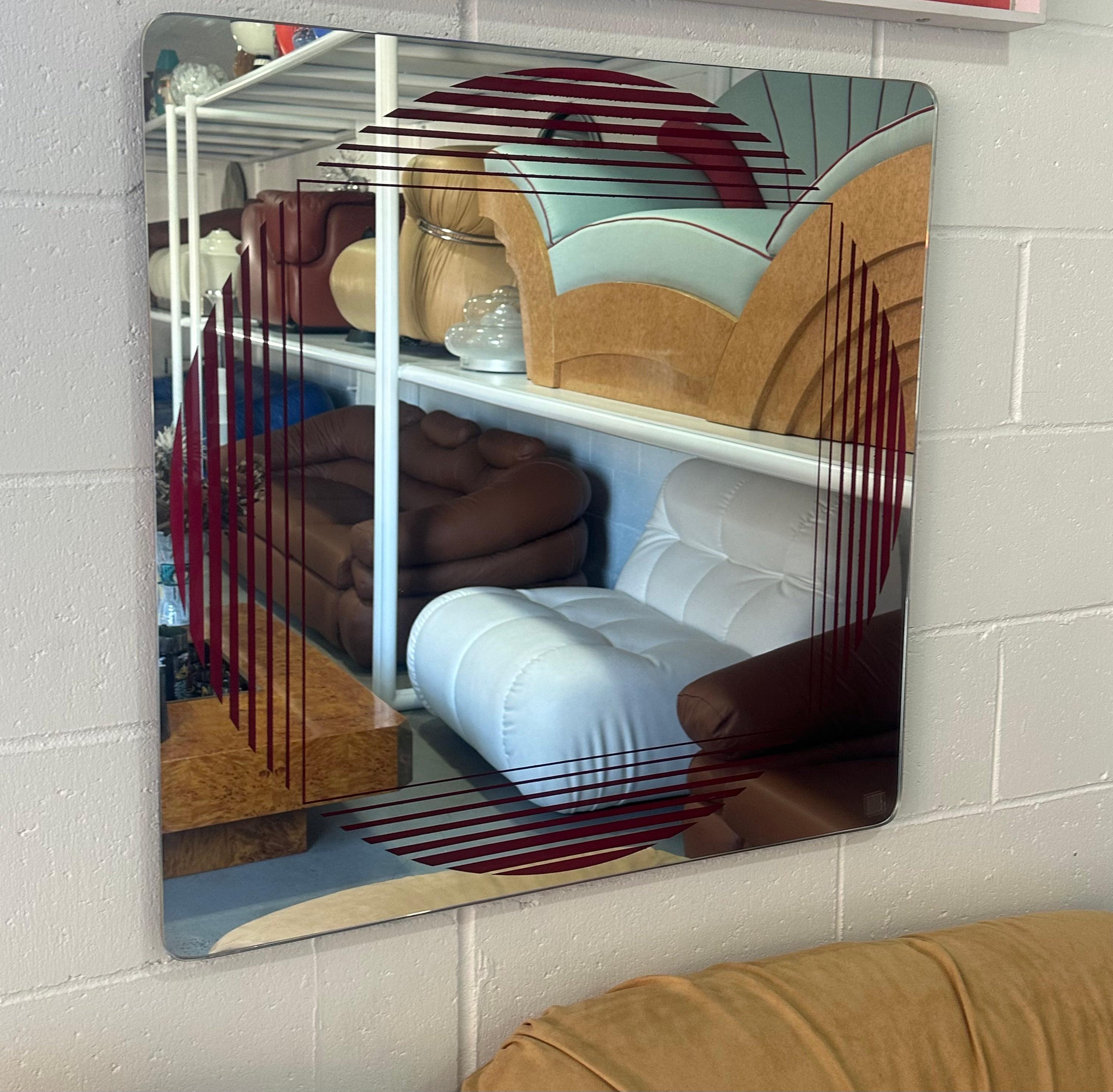 Mid Century Modern Gianni Celada for Fontana Arte Square Geometrical Theme Wall In Good Condition For Sale In Byron Bay, NSW