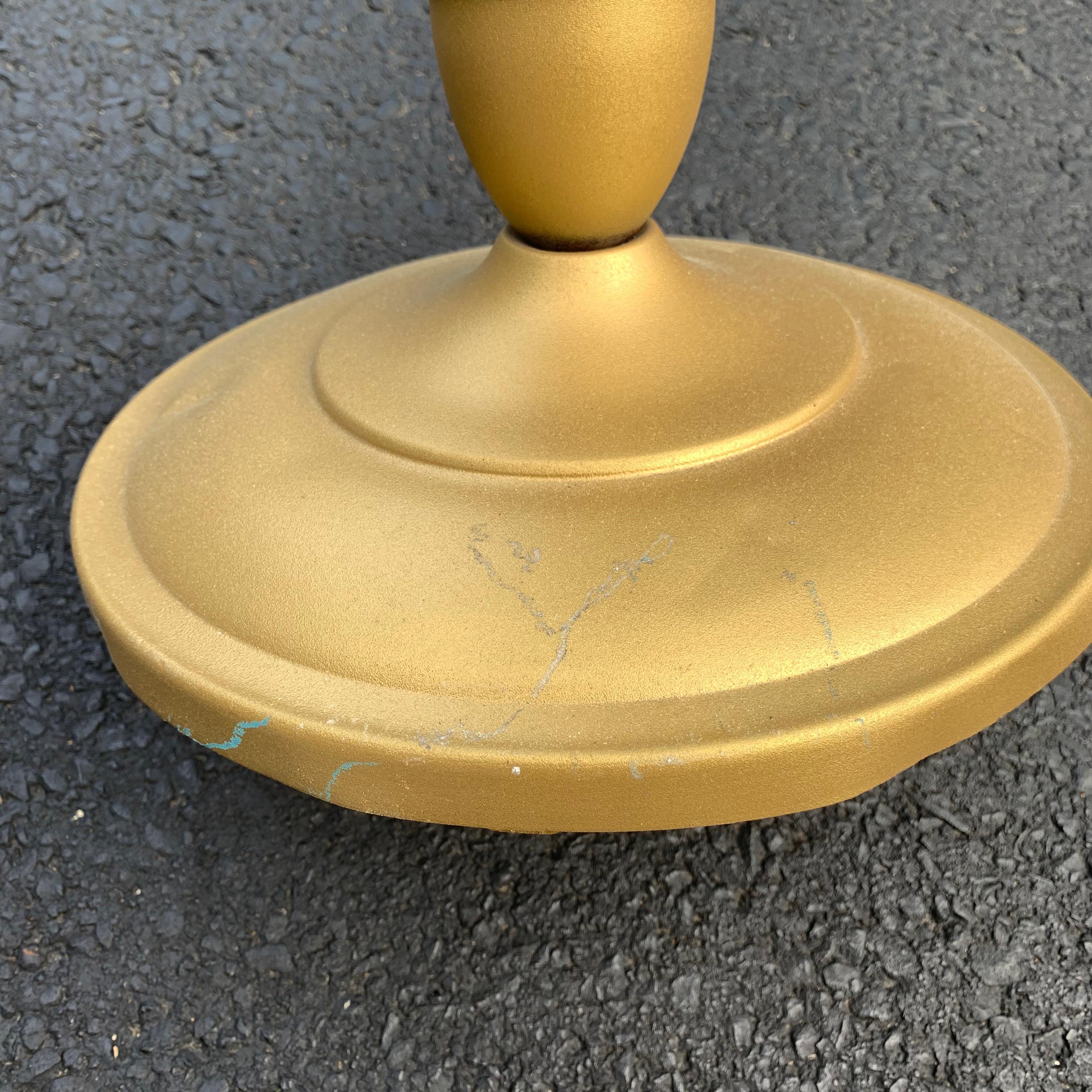 Mid-Century Modern Gilded Cast Iron Ram Floor Ashtray 5