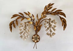Mid Century Modern Gilt and Lacquered Wall Light Hans Kögl 1970s