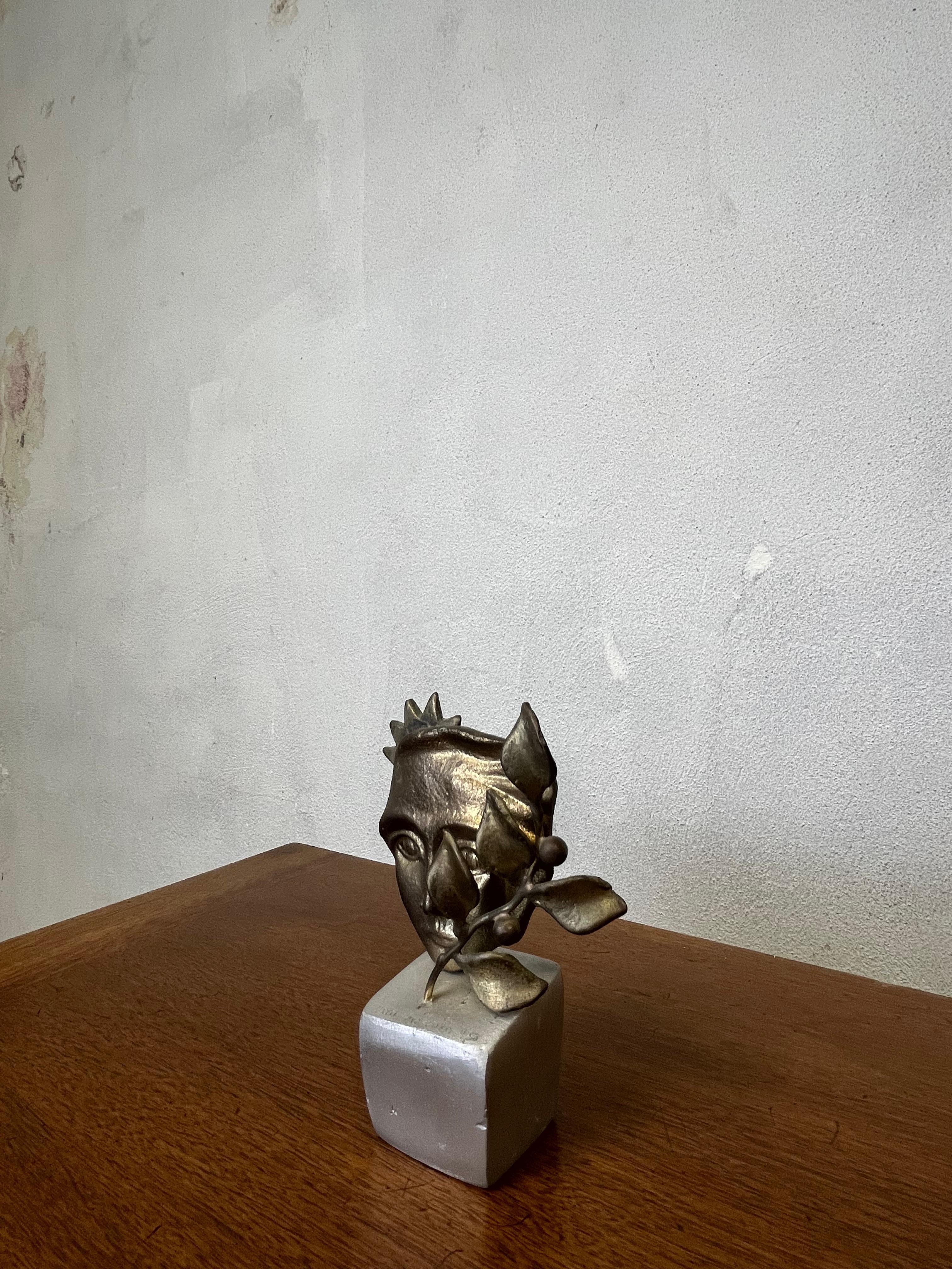Mid Century Modern Vergoldete Bronze-Skulptur (Unbekannt) im Angebot