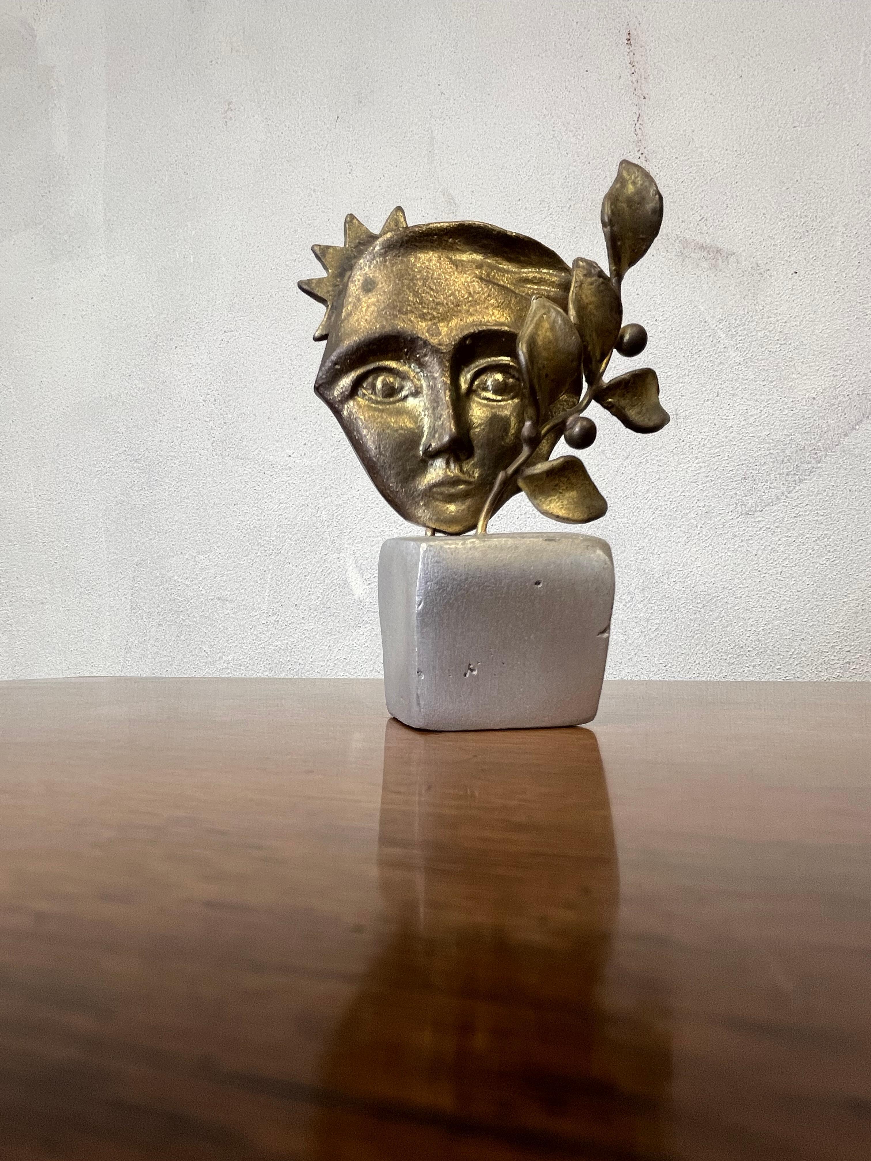 Mid Century Modern Vergoldete Bronze-Skulptur im Angebot 1