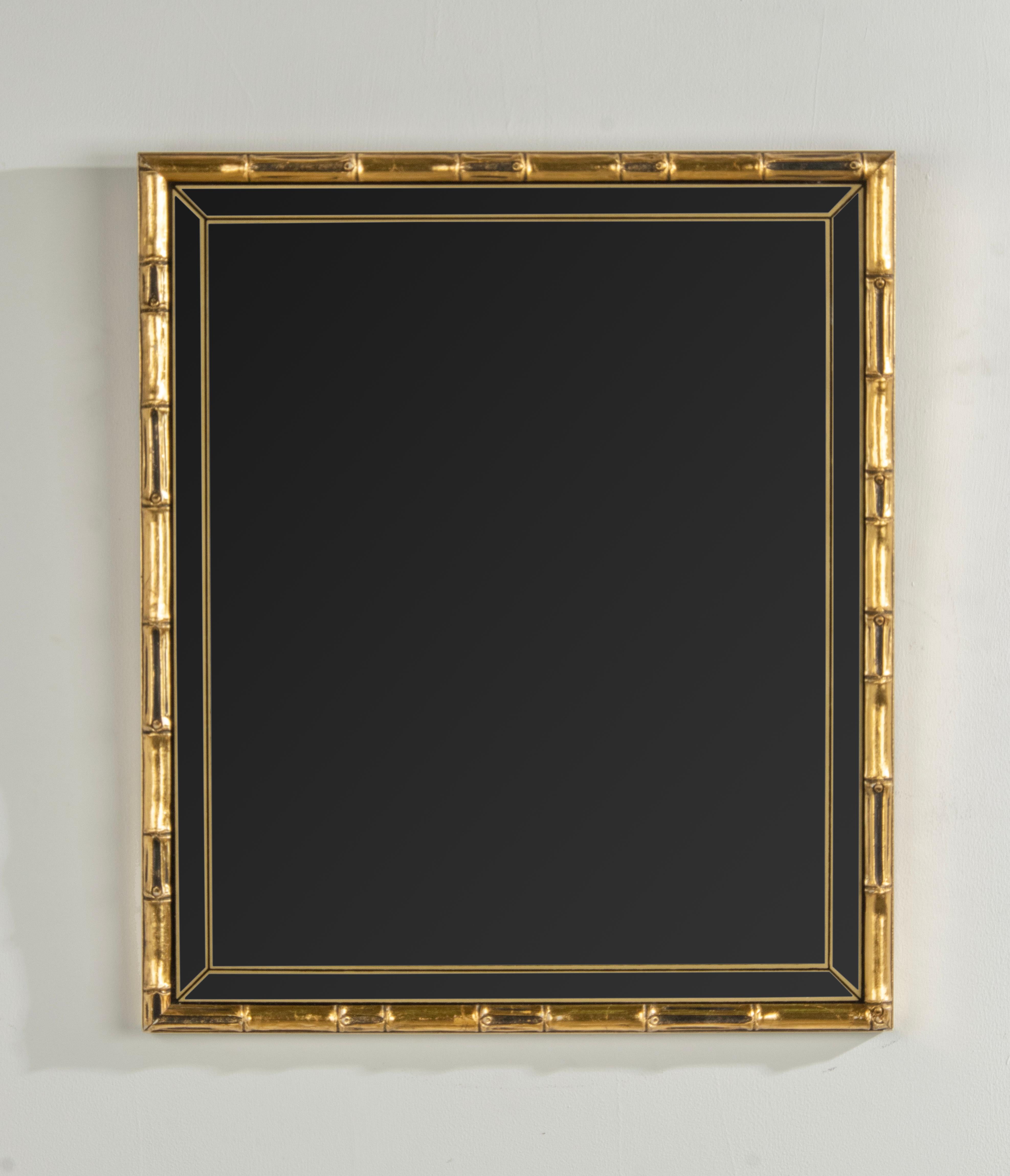 gold bamboo wall mirror