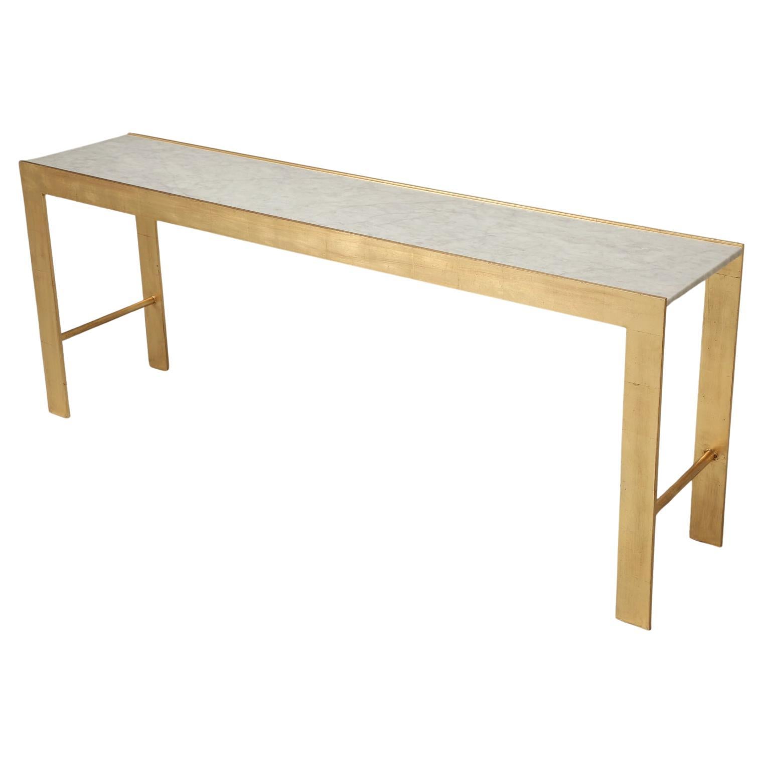 Mid-Century Modern Gilt Sofa-Konsolentisch Made to Order von Old Plank Jede Größe