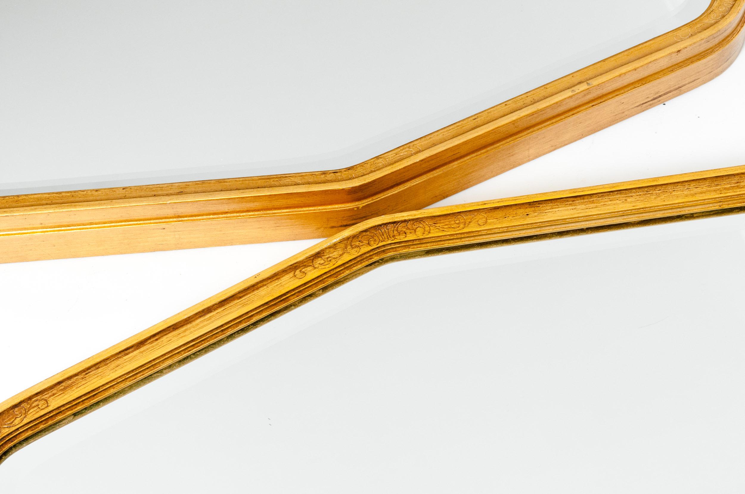 Mid-Century Modern Giltwood Frame Pair Hanging Mirror 1