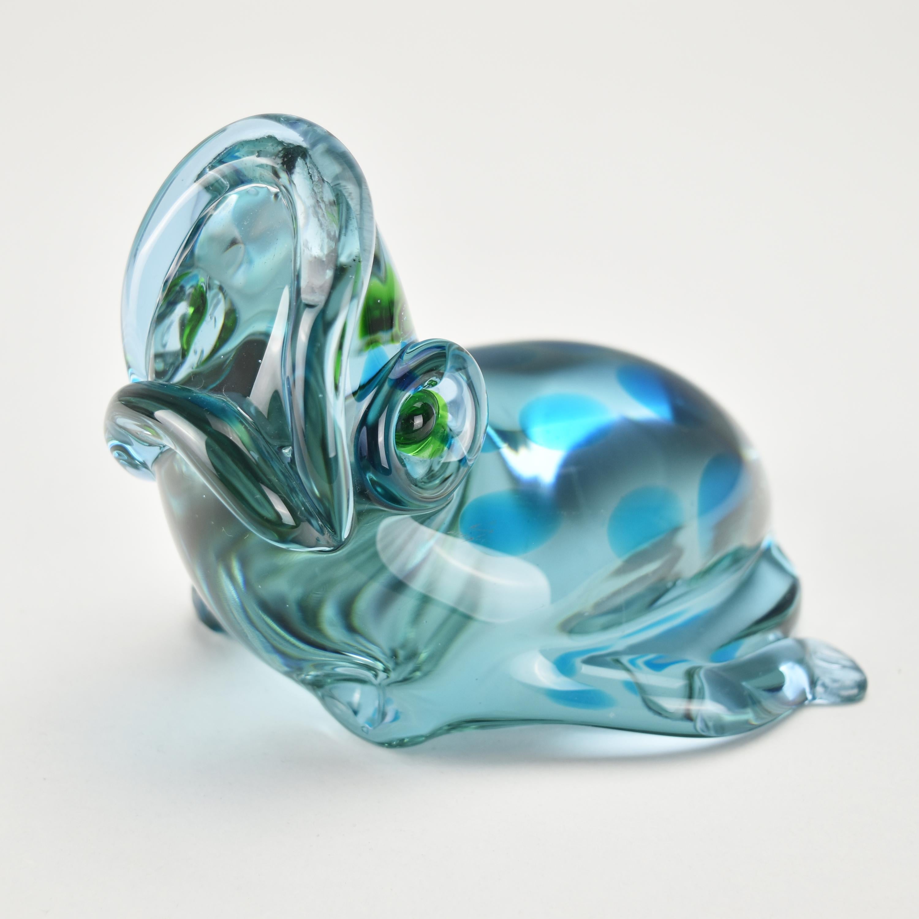 Mid-Century Modern Mid Century Modern Gino Cenedese Antonio da Ros Frog Figurine Murano Art Glass For Sale