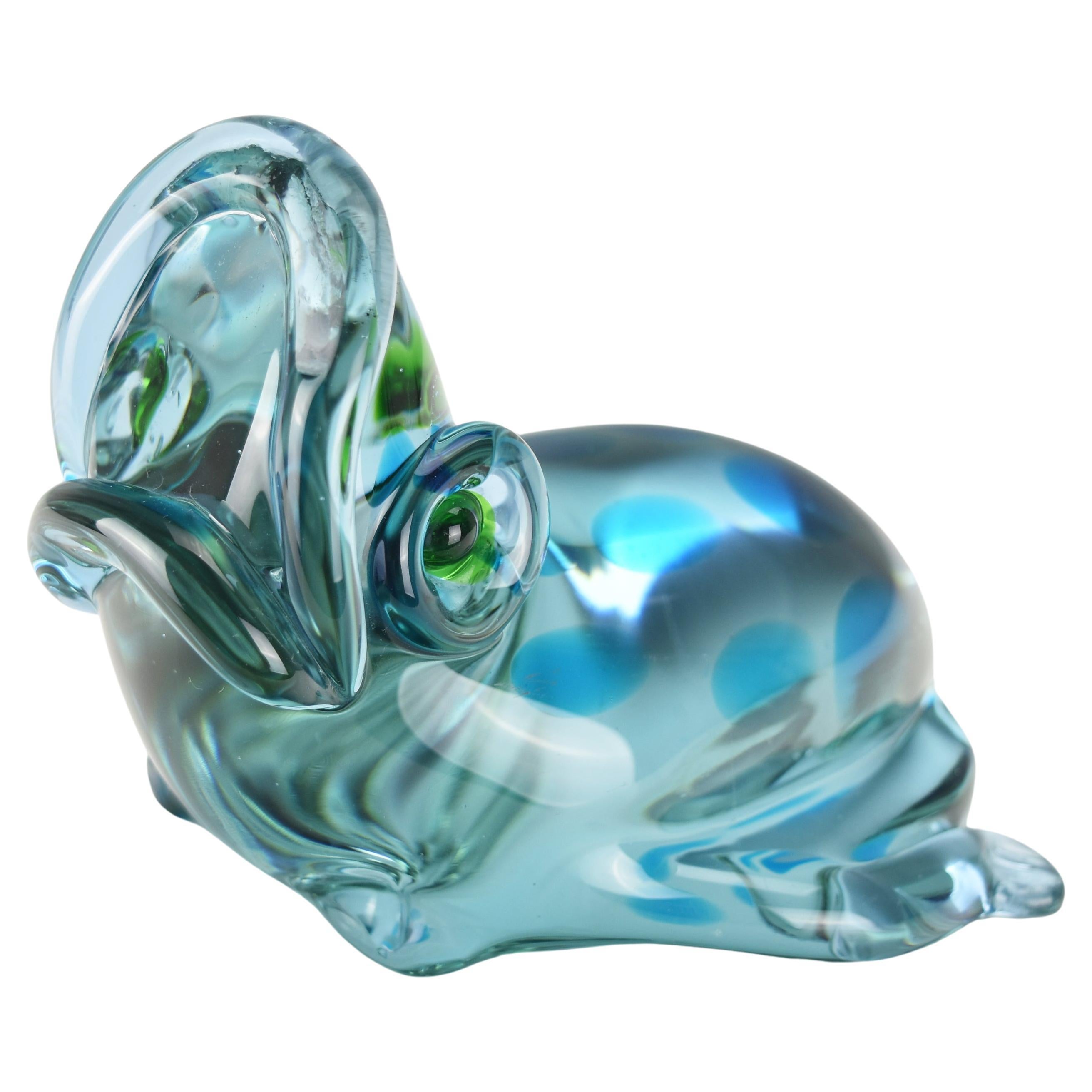 Mid Century Modern Gino Cenedese Antonio da Ros Frog Figurine Murano Art Glass For Sale