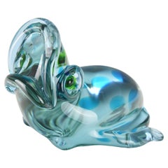 Vintage Mid Century Modern Gino Cenedese Antonio da Ros Frog Figurine Murano Art Glass