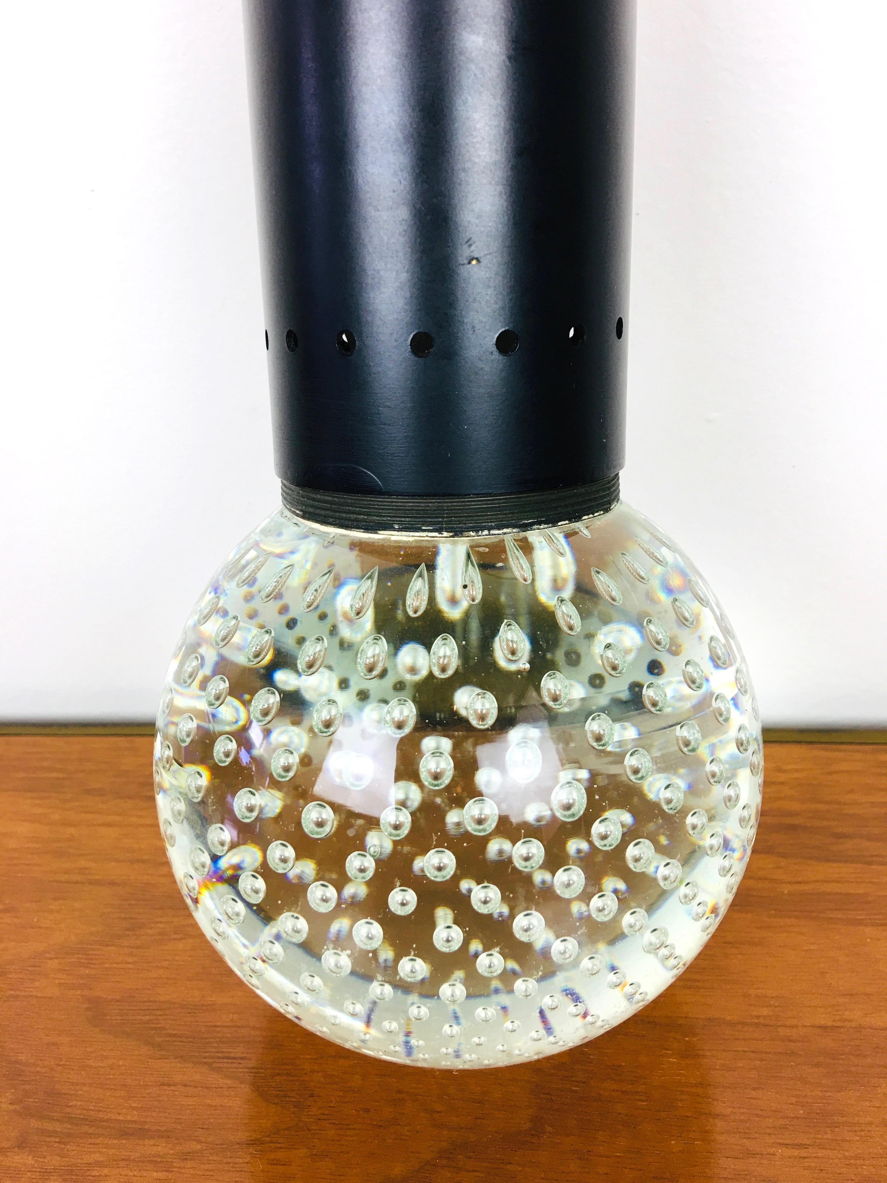 Mid-Century Modern Gino Sarfatti & Seguso Controlled Bubbles Glass Pendant Light 4