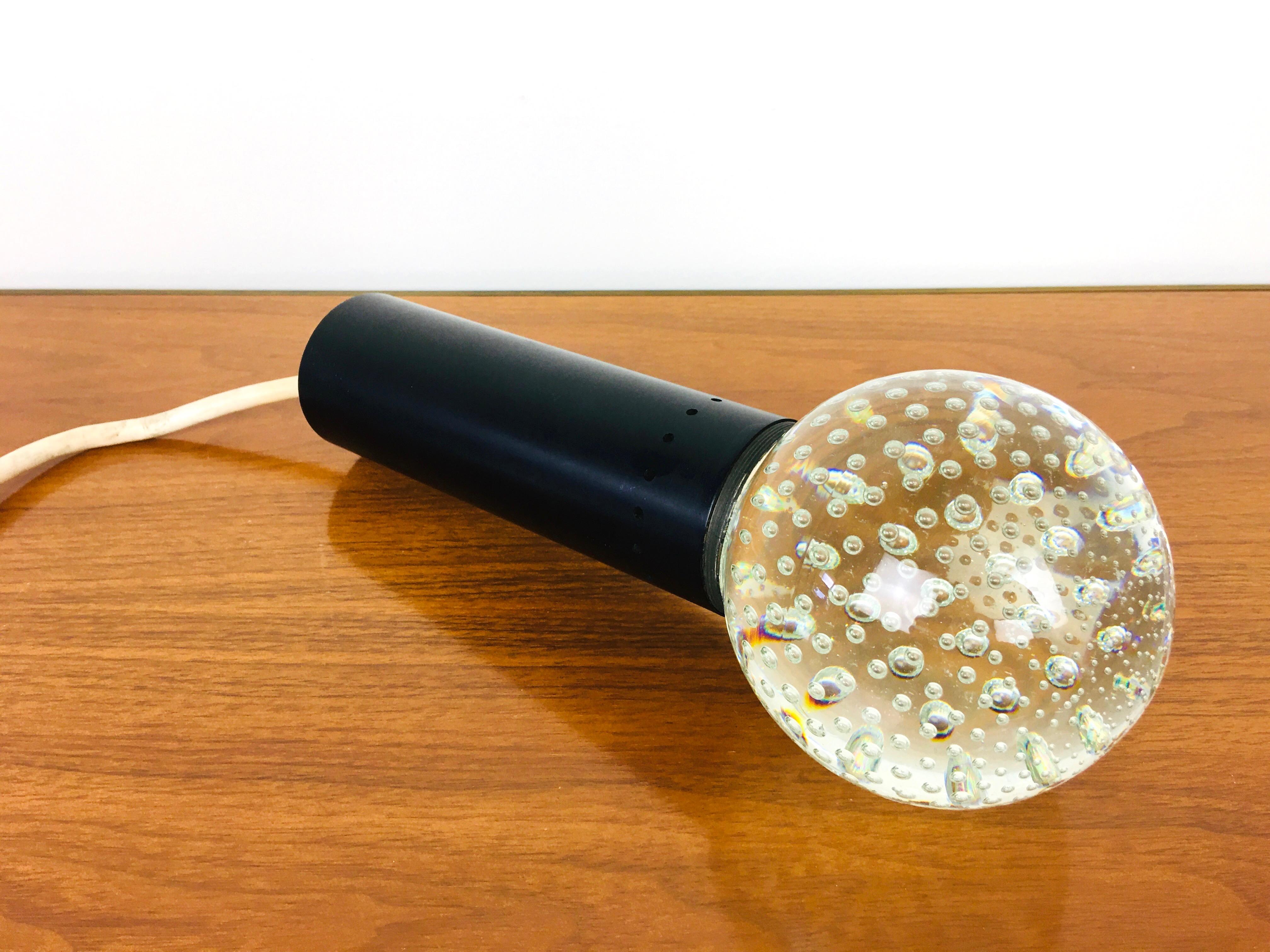 Metal Mid-Century Modern Gino Sarfatti & Seguso Controlled Bubbles Glass Pendant Light