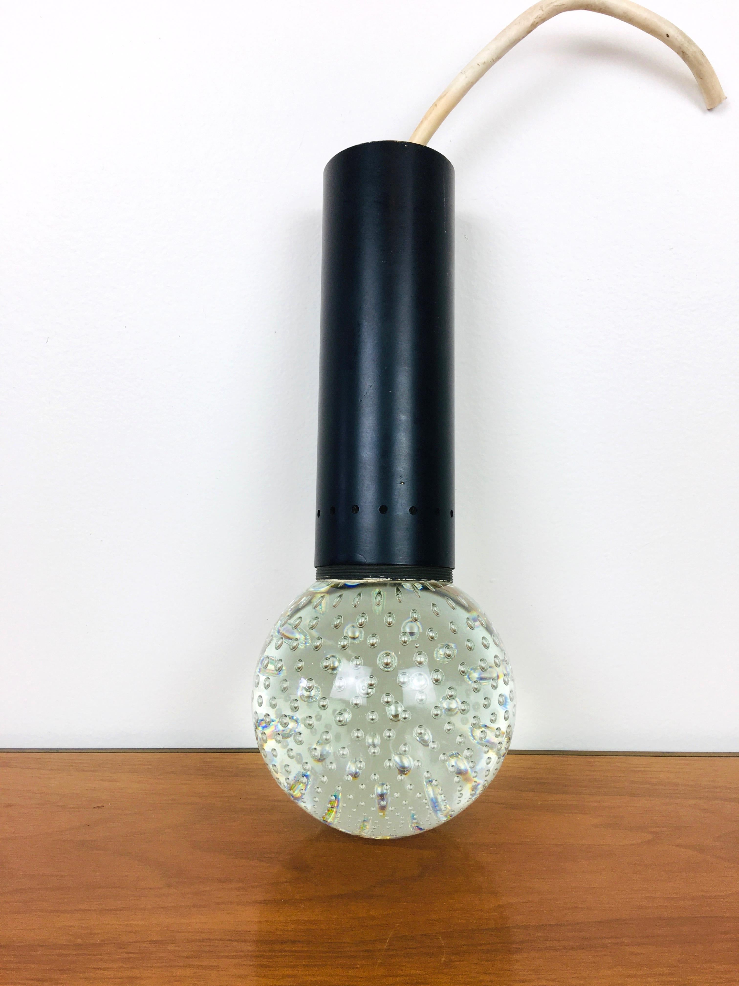Mid-Century Modern Gino Sarfatti & Seguso Controlled Bubbles Glass Pendant Light 3