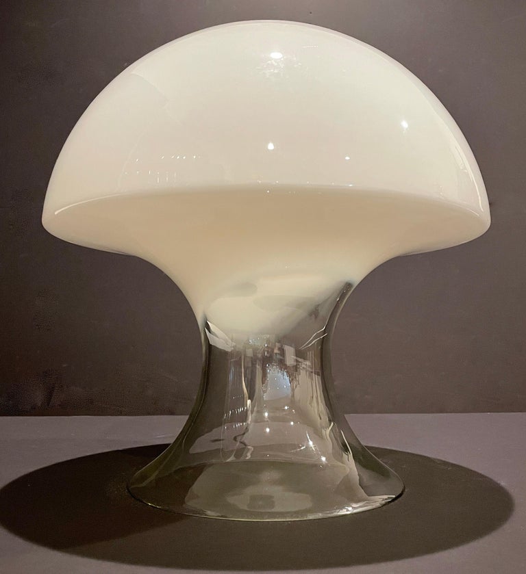 Italian Mid-Century Modern Gino Vistosi Murano Glass Mushroom Table Lamp For Sale