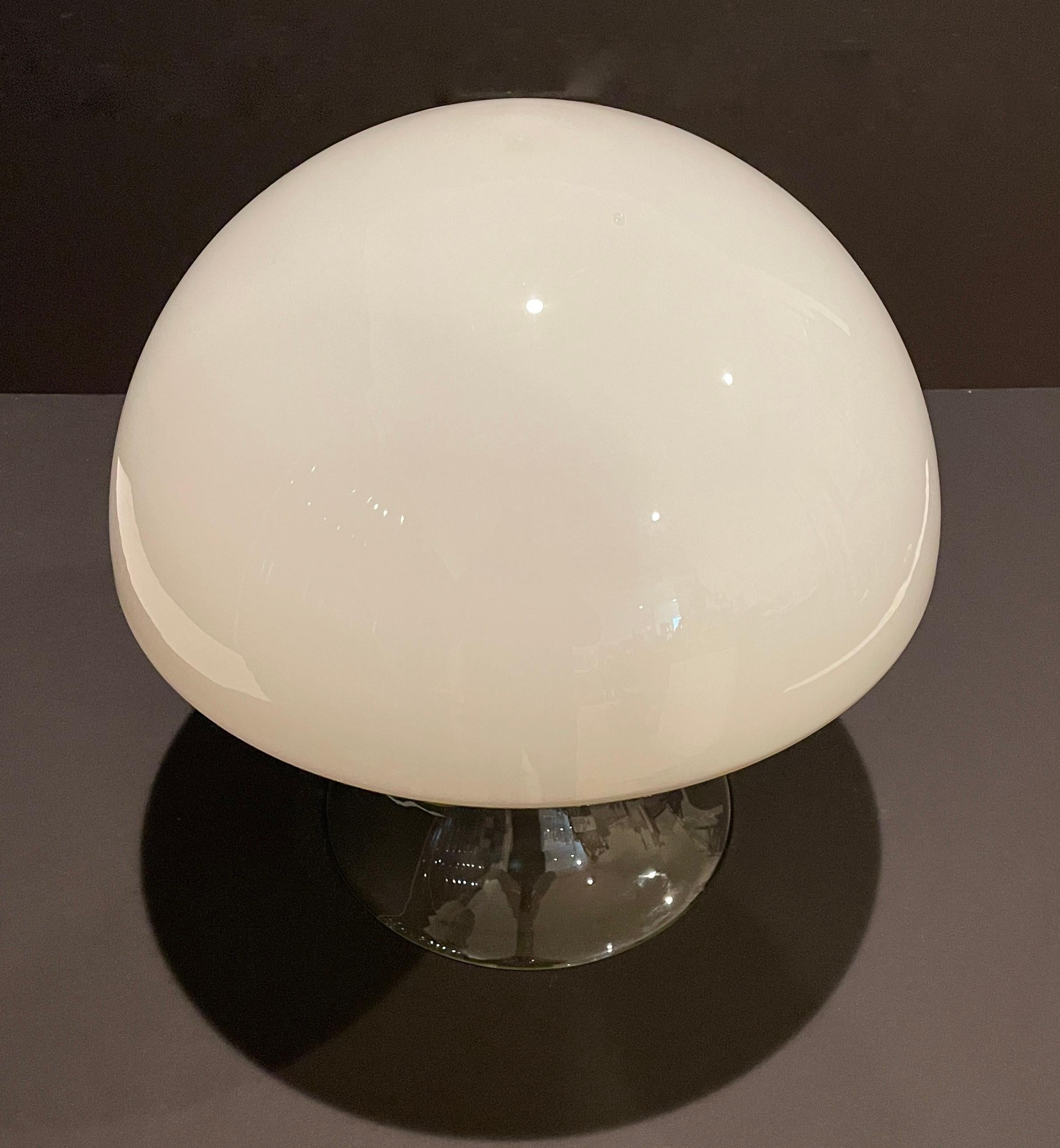 Mid-Century Modern Lampe de table à champignon en verre de Murano Gino Vistosi, modernité du milieu du siècle dernier en vente