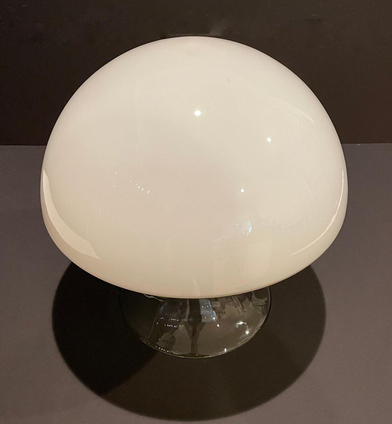 Mid-Century Modern Gino Vistosi Murano Glass Mushroom Table Lamp In Good Condition For Sale In Norwood, NJ