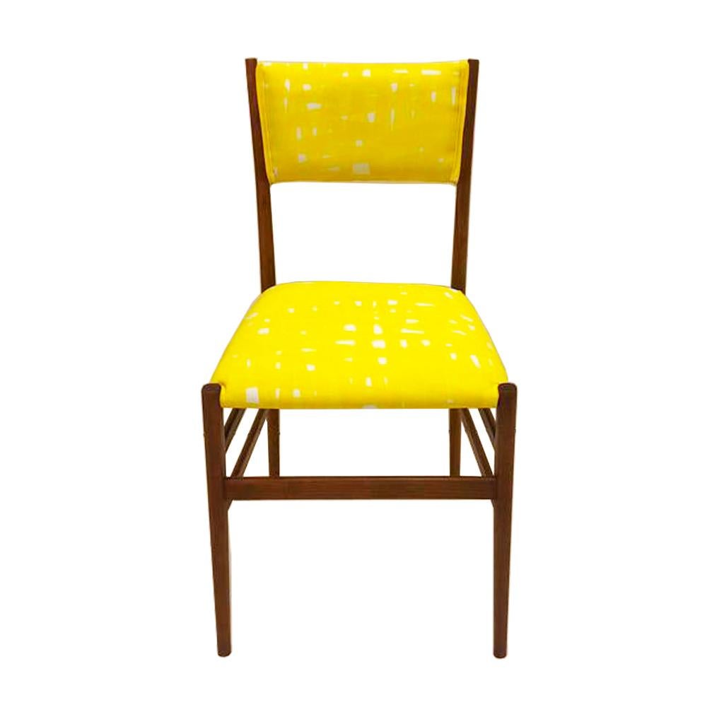 Mid-Century Modern Midcentury Gio Ponti Set of Four ‘Leggera 646’ Ashwood Italian Chairs, 1951 For Sale