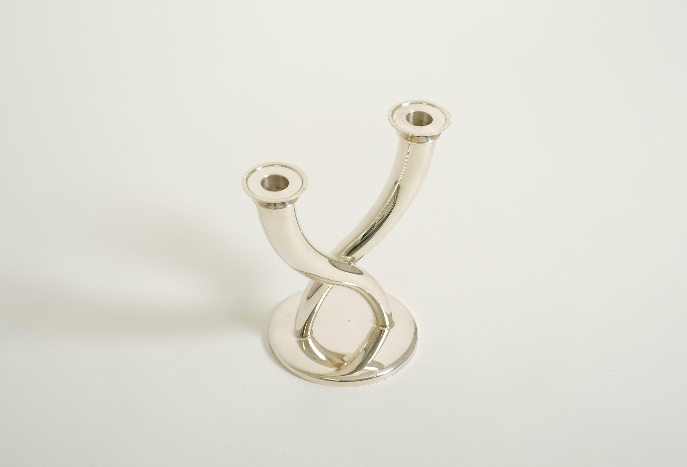 Candelero Gio Ponti de Christofle Silver Plate, Francia Años 70 en venta 5