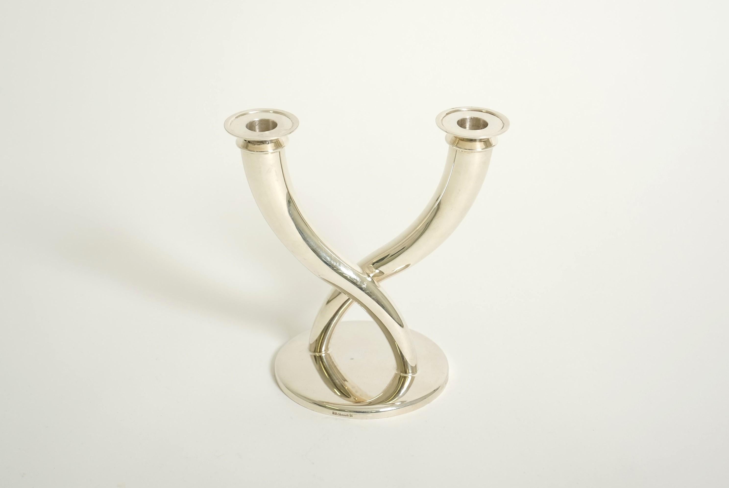 Candelero Gio Ponti de Christofle Silver Plate, Francia Años 70 finales del siglo XX en venta
