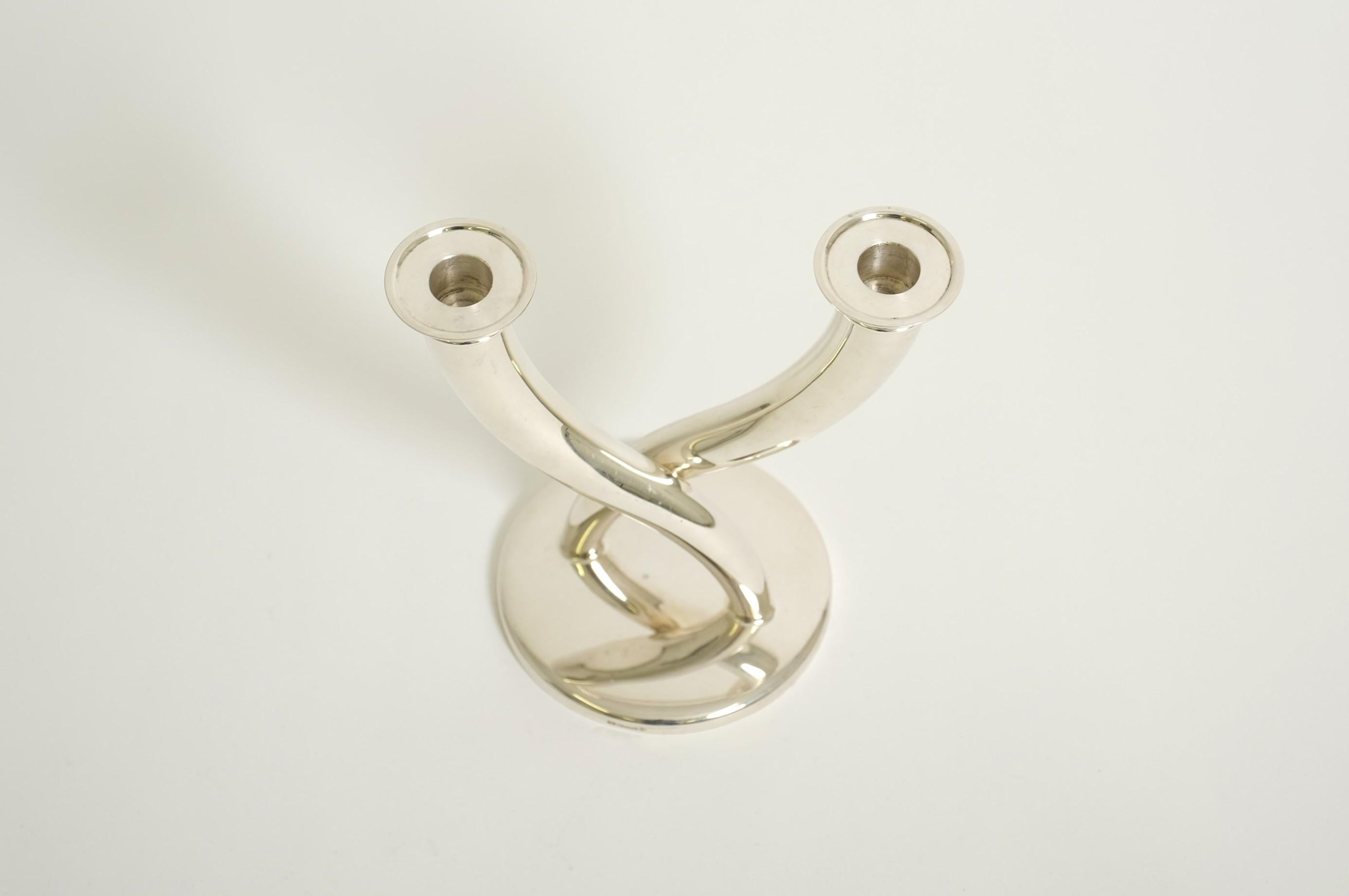 Candelero Gio Ponti de Christofle Silver Plate, Francia Años 70 Chapado en plata en venta