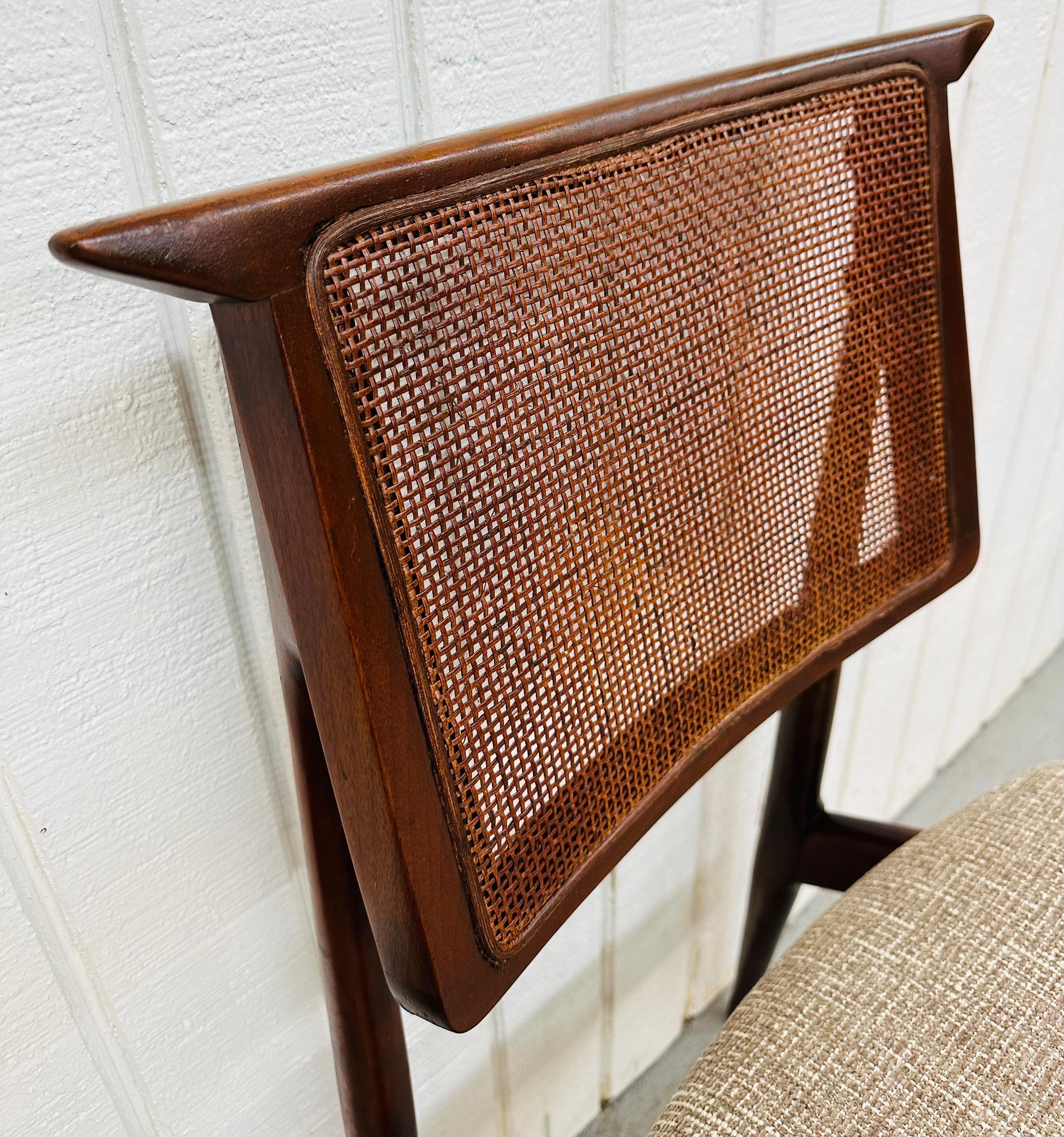 Mid-Century Modern Gio Ponti Style Walnut Dining Chairs - Set of 8 4