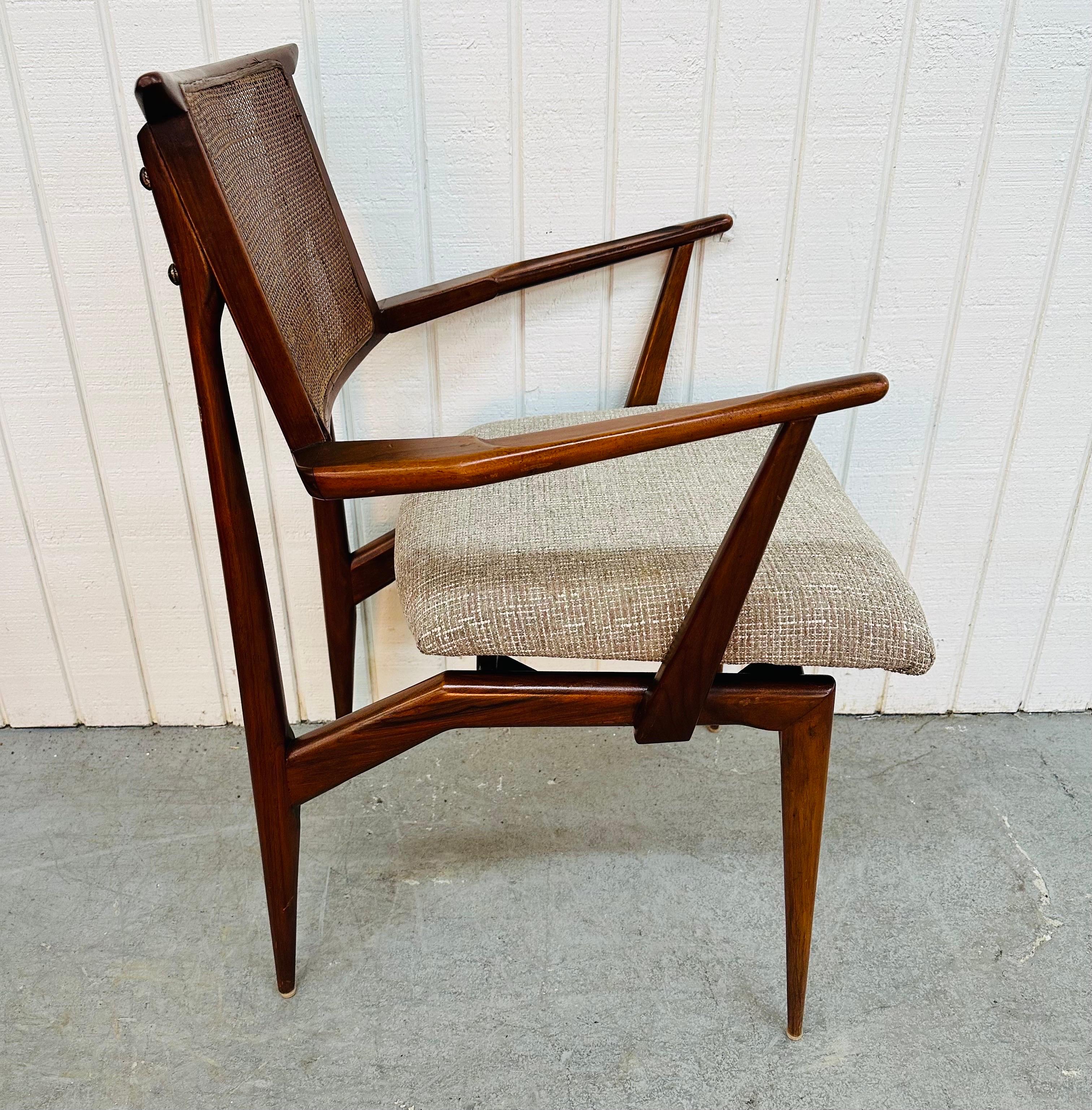 20th Century Mid-Century Modern Gio Ponti Style Walnut Dining Chairs - Set of 8
