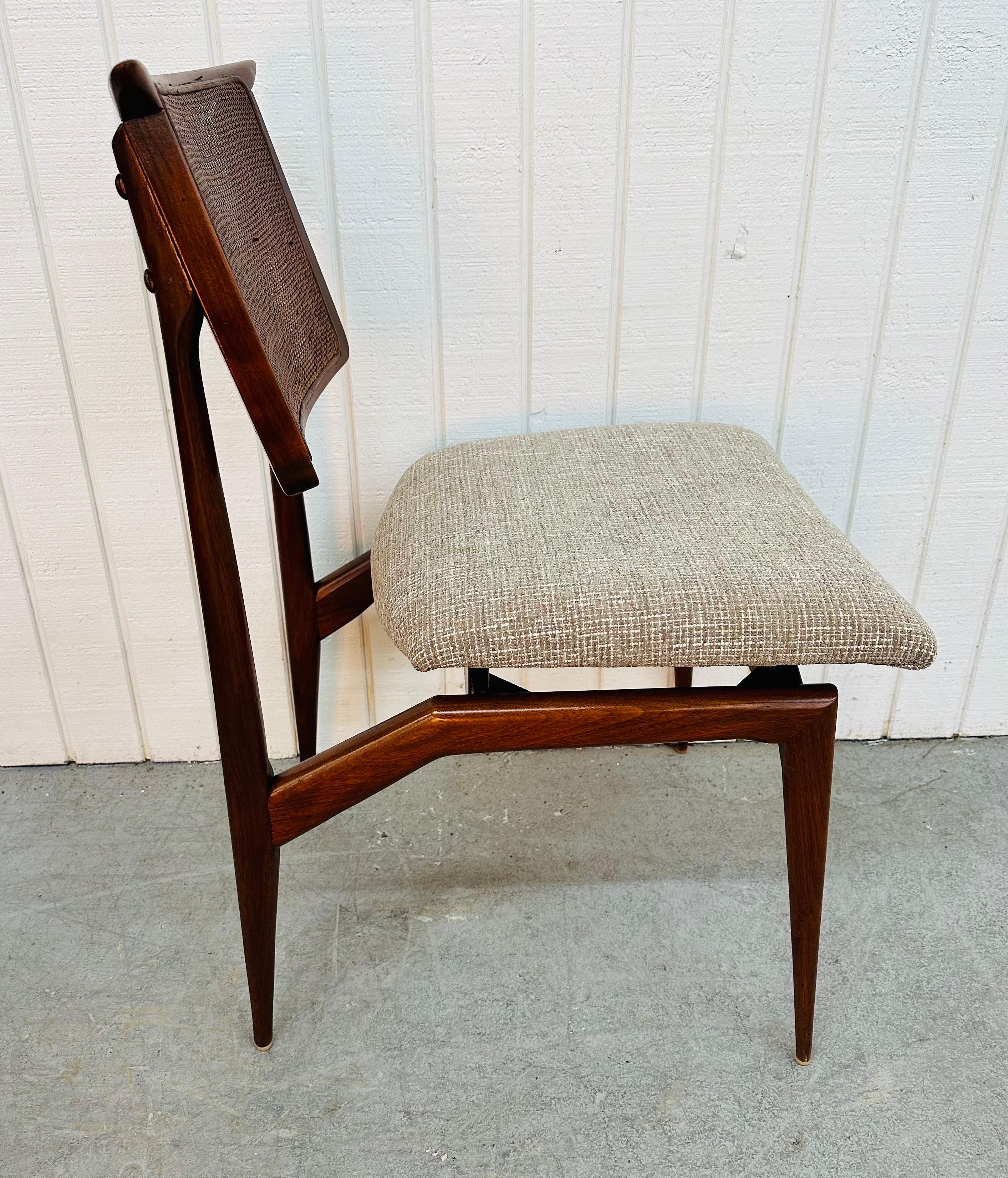 Mid-Century Modern Gio Ponti Style Walnut Dining Chairs - Set of 8 2