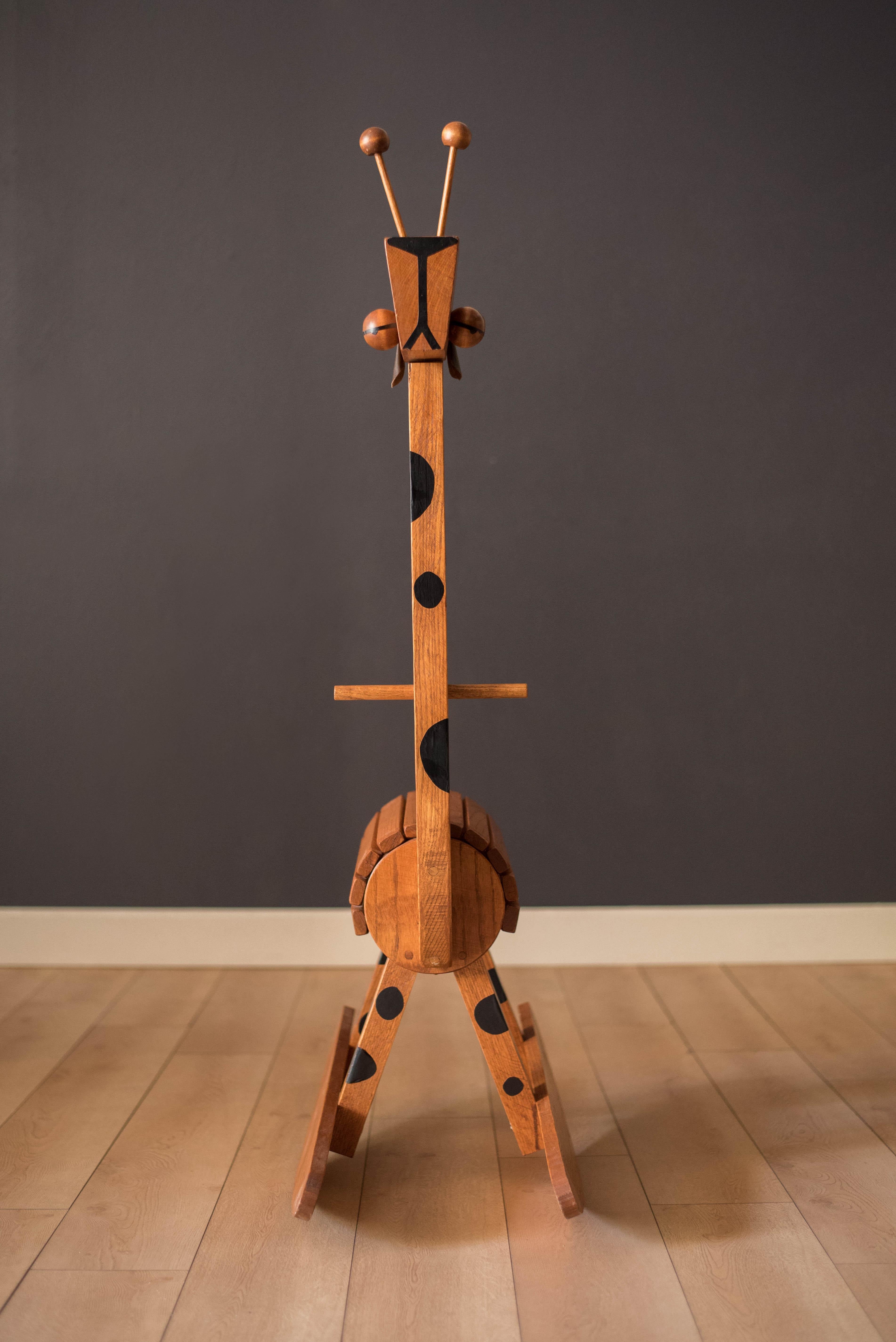 Mid-Century Modern Giraffe Rocker Toy Chair 1