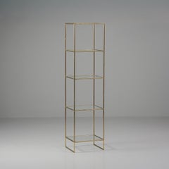 Étagère en verre et laiton, Finlande, années 1950